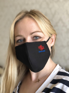 Logotrade reklamprodukter bild: SVART-SVART ansiktsmask i bomull 140116500