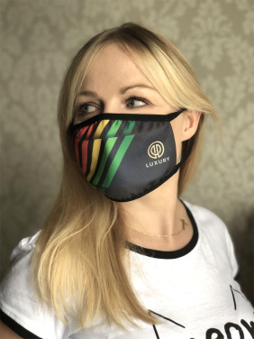 Logotrade reklamprodukter bild: MARS PRO bomullsmask (storlek M) med ficka och HEPA-filter 1380165