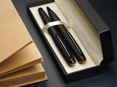 Logotrade presentreklam bild: Amber Pen set  1235036