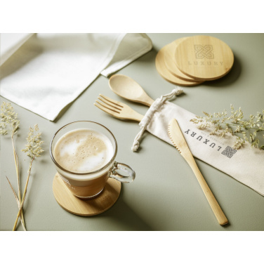 Logotrade presentreklam bild: Bambu Coaster Set