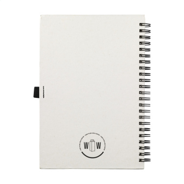 Logotrade profilprodukter bild: Mjölkkartong Wire-O-papper Notebook A5