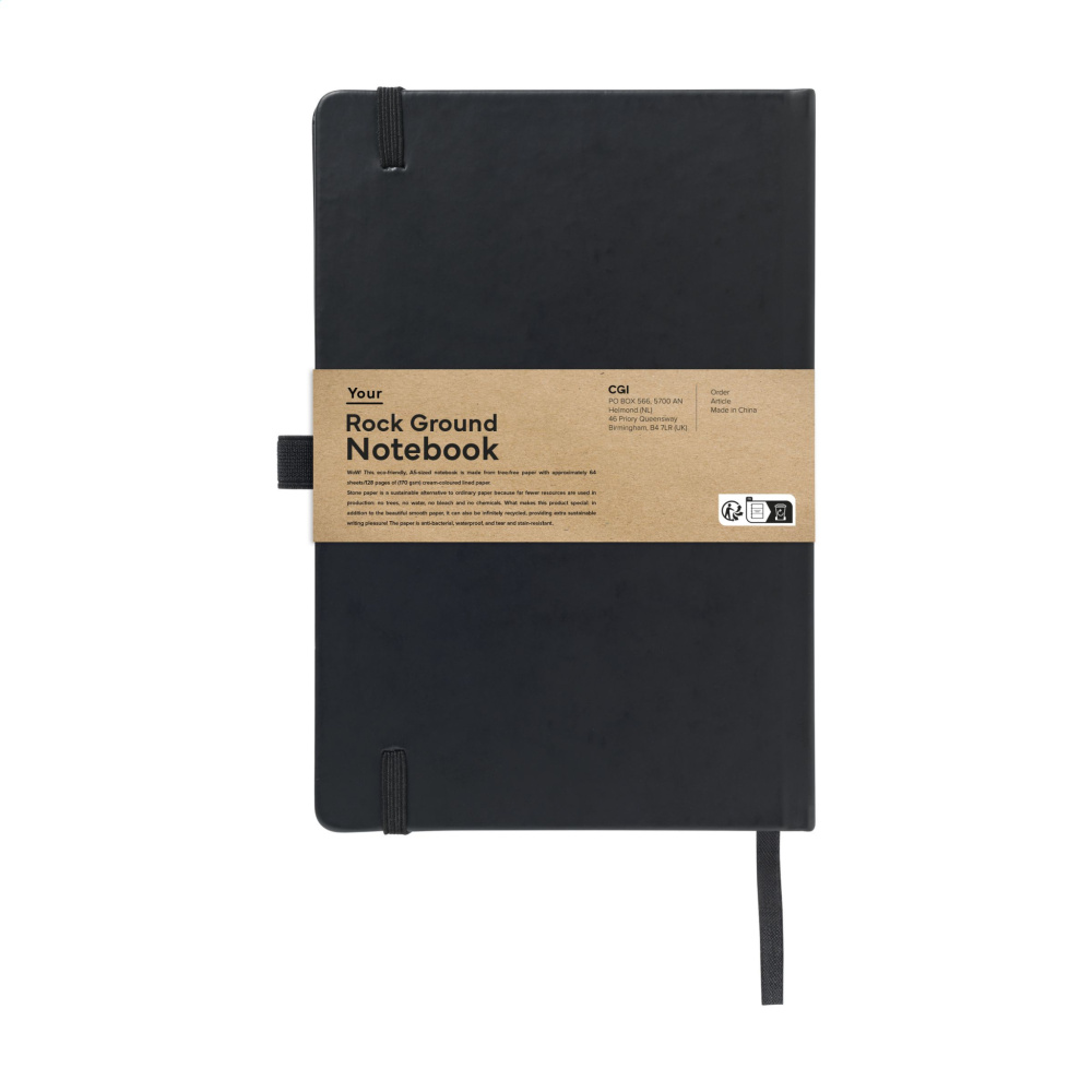 Logotrade presentreklam bild: Rock Ground Paper Notebook A5