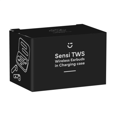 Logotrade reklamprodukter bild: Sensi TWS trådlösa hörlurar i laddningsfodral