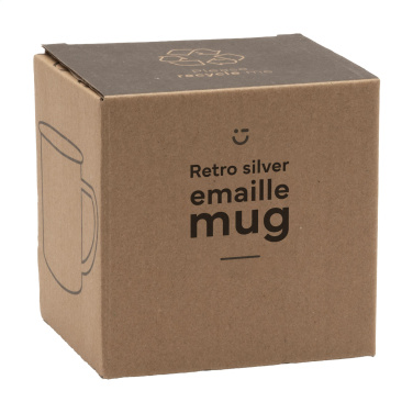 Logotrade reklamprodukter bild: Retro Silver Emaljmugg 350 ml