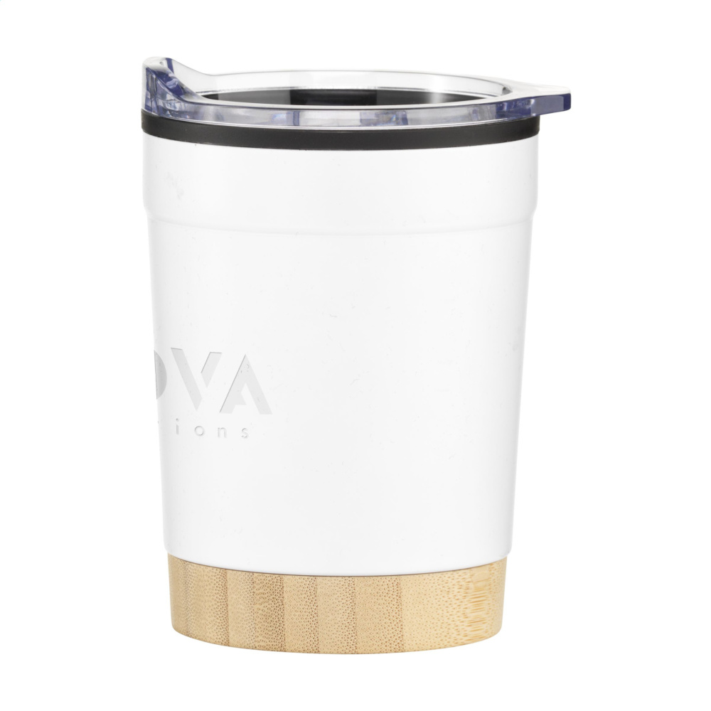 Logotrade presentreklam bild: Kobe Bamboo RCS Recycled Steel 350 ml kaffekopp