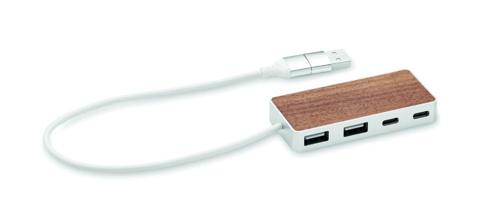 Logotrade kampanjprodukter bild: USB-hubb 4 portar 27,5 cm