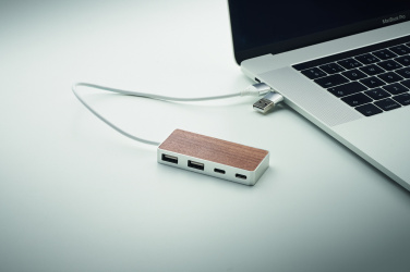 Logotrade presentreklam bild: USB-hubb 4 portar 27,5 cm