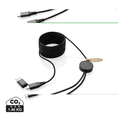 Logotrade profilreklam bild: Terra RCS återvunnen PET 3 meter 4-i-1-kabel