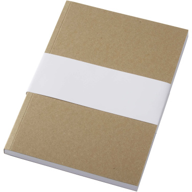 Logotrade presentreklam bild: Novella Austen A5 anteckningsbok med återvunnet mjukt omslag med kraftpapper, 100 ark