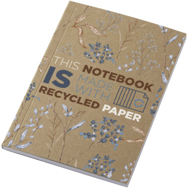 Logotrade reklamprodukter bild: Novella Austen A6 anteckningsbok med återvunnet mjukt omslag med kraftpapper, 50 ark