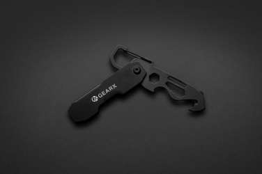 Logotrade kampanjprodukter bild: Gear X hopfällbart EDC-verktyg med karbinhake