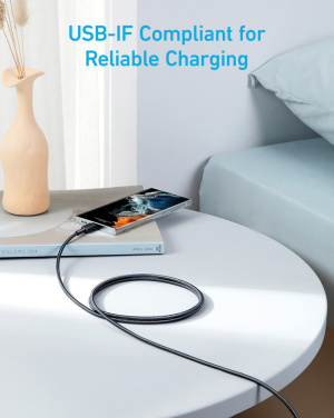 Logotrade profilreklam bild: Anker USB-C till USB-C kabel 1.8 meter 60W
