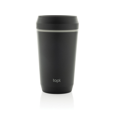 Logotrade profilreklam bild: Topl To Go-glas av återvunnen plast Patenterat 360-lock 354