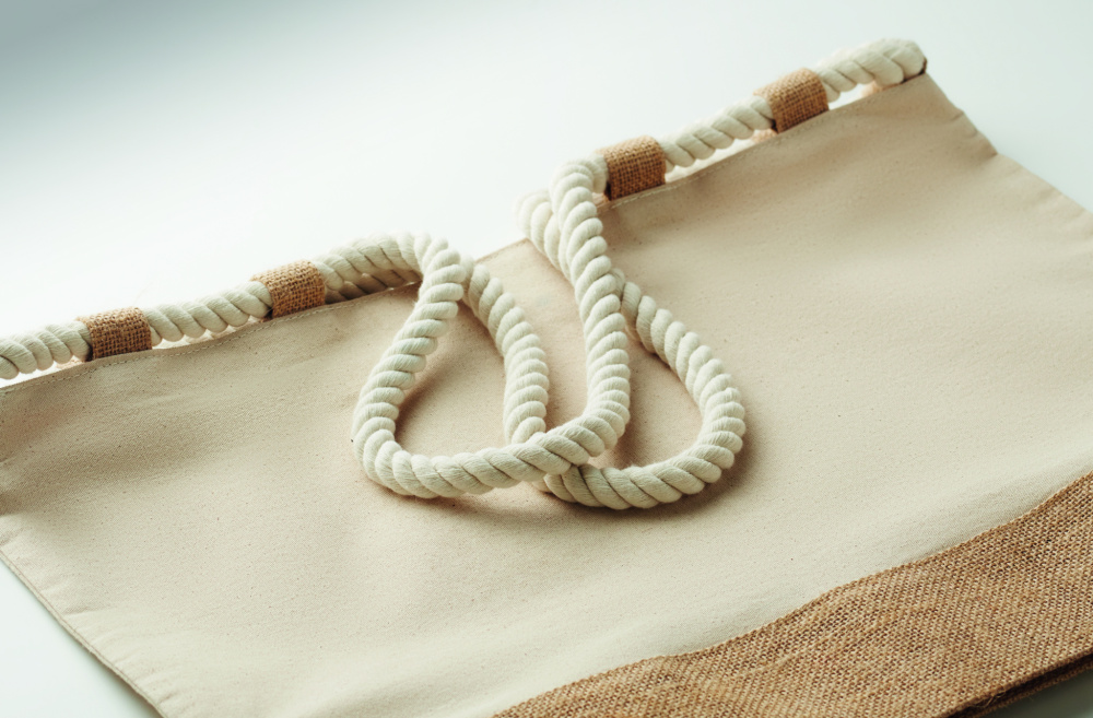 Logotrade reklamprodukter bild: Strandväska i canvas/jute