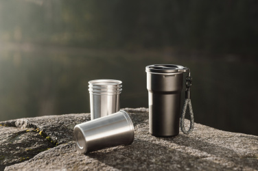 Logotrade profilreklam bild: VINGA Parks RCS återvunnet stål mugg, 4 st, 250 ML