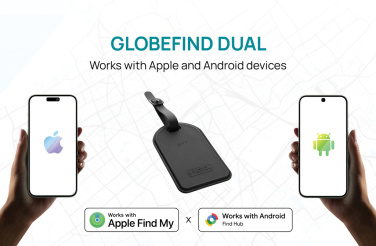 Logotrade reklamprodukter bild: Globefind Dual RCS bagagetagg med global spårning