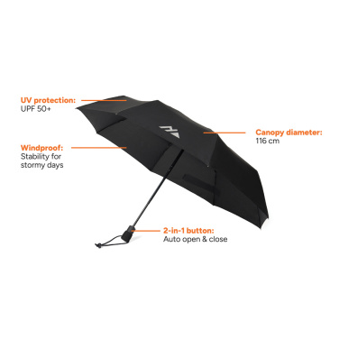 Logotrade reklamprodukter bild: Nordic Drift Trail 23" AWARE™ RPET Paraply auto öppn/stängn