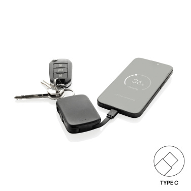 Logotrade profilprodukter bild: Nexo RCS nyckelringspowerbank 2000 mAh med integrerade kabla